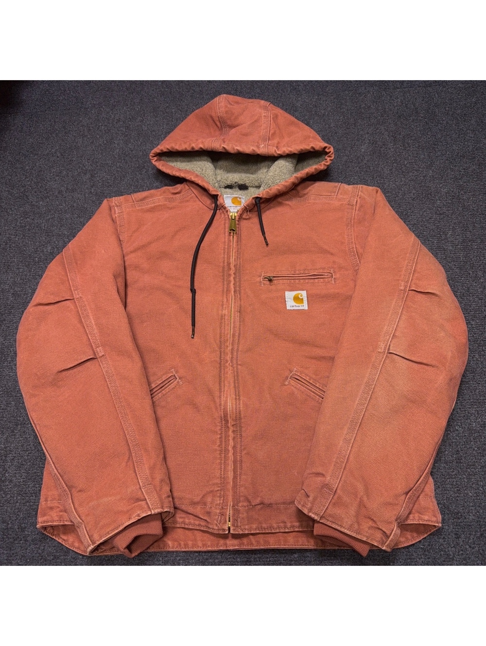 Carhartt Women's Utility Jacket Petite Rust Brown Puffer Size Petit